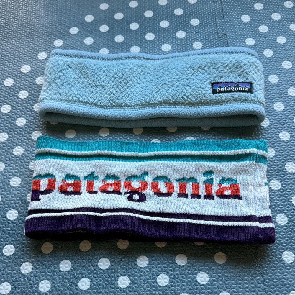 Patagonia Light Blue and Striped Headbands